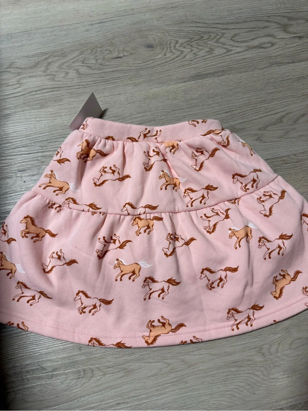 NWT Tucker + Tate Kids Tiered Knit Skort In Pink English Horses Girls Size 6